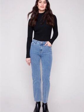 CHARLIE B Straight-Leg Women’s blue Jeans denim new with tags size 2